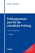 Cover Prüfungswissen Jura für die mündliche Prüfung