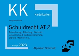 Cover Karteikarten Schuldrecht AT 2