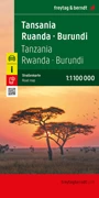 Cover freytag & berndt Straßenkarte Tansania - Ruanda - Burundi 1:1,1 Mio.
