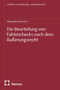 Cover Die Beurteilung von Faktenchecks nach dem Äußerungsrecht