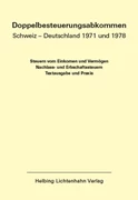 Cover Doppelbesteuerungsabkommen Schweiz - Deutschland 1971 und 1978 EL 65