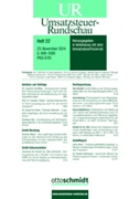 Cover Umsatzsteuer-Rundschau • UR