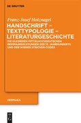 Cover Handschrift - Texttypologie - Literaturgeschichte