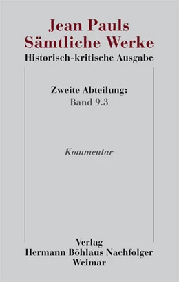 Abbildung von Pfotenhauer / Zaus | Jean Pauls Sämtliche Werke. Historisch-kritische Ausgabe | 1. Auflage | 2027 | beck-shop.de