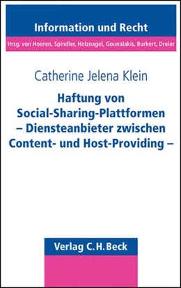 Abbildung von Klein | Haftung von Social-Sharing-Plattformen | 1. Auflage | 2012 | Band 80 | beck-shop.de