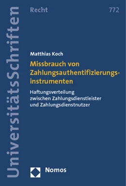 Abbildung von Koch | Missbrauch von Zahlungsauthentifizierungsinstrumenten | 1. Auflage | 2012 | 772 | beck-shop.de
