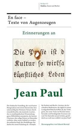 Abbildung von Berend | Erinnerungen an Jean Paul | 1. Auflage | 2026 | beck-shop.de