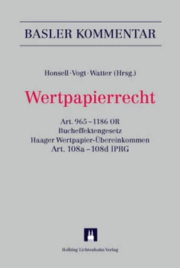 Abbildung von Honsell / Vogt | Wertpapierrecht: BEG, HWpÜ | 1. Auflage | 2012 | beck-shop.de