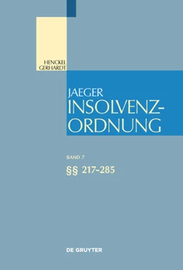 Abbildung von Jäger | Insolvenzordnung, Band 7: §§ 217-359 | 1. Auflage | 2018 | beck-shop.de