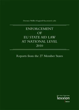 Abbildung von Derenne / Müller-Rappard | Enforcement of EU State Aid Law at national level 2010 | 1. Auflage | 2010 | beck-shop.de