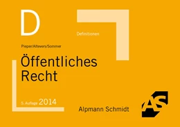 Abbildung von Pieper / Altevers | Definitionen Öffentliches Recht | 5. Auflage | 2014 | beck-shop.de