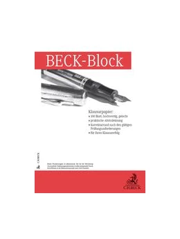 Abbildung von Beck-Klausurenblöcke 20er Verkaufseinheit | 1. Auflage | 2013 | beck-shop.de