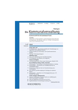 Abbildung von Die Kommunalverwaltung Thüringen | 29. Auflage | 2018 | beck-shop.de