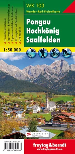 Abbildung von Pongau, Hochkönig, Saalfelden 1 : 50 000. WK 103 | 1. Auflage | 2020 | beck-shop.de