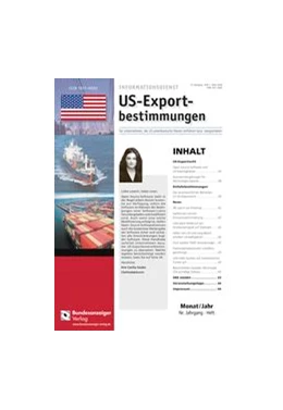 Abbildung von US-Exportbestimmungen | 24. Auflage | 2018 | beck-shop.de