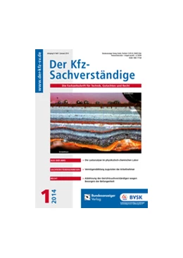 Abbildung von Der Kfz-Sachverständige | 13. Auflage | 2018 | beck-shop.de