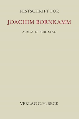 Abbildung von Festschrift für Joachim Bornkamm zum 65. Geburtstag | 1. Auflage | 2014 | beck-shop.de
