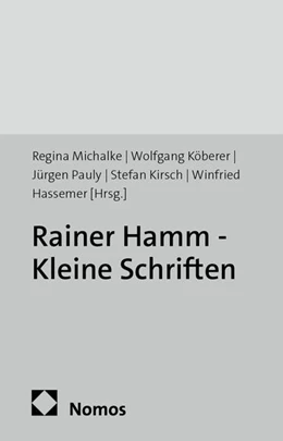 Abbildung von Michalke / Köberer | Rainer Hamm - Kleine Schriften | 1. Auflage | 2013 | 36 | beck-shop.de