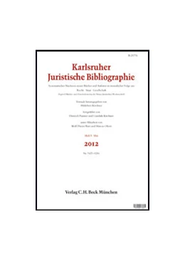 Abbildung von KJB • Karlsruher Juristische Bibliographie | 54. Auflage | 2018 | beck-shop.de