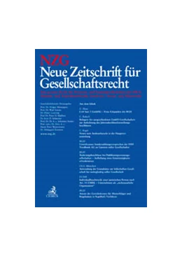 Abbildung von NZG • Neue Zeitschrift für Gesellschaftsrecht | 21. Auflage | 2020 | beck-shop.de