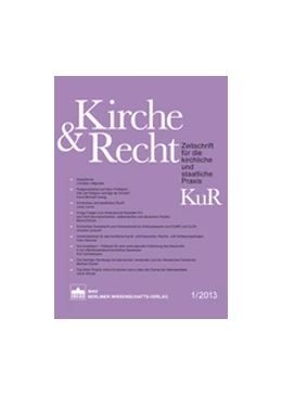 Abbildung von Kirche und Recht - KuR | 24. Auflage | 2018 | beck-shop.de