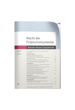 Abbildung von Recht der Finanzinstrumente | 8. Auflage | 2018 | beck-shop.de