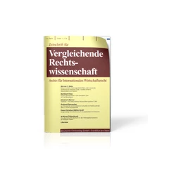 Abbildung von ZVglRWiss • Zeitschrift für Vergleichende Rechtswissenschaft | 1. Auflage | 2018 | beck-shop.de
