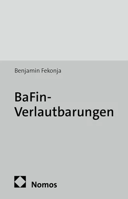 Abbildung von Fekonja | BaFin-Verlautbarungen | 1. Auflage | 2014 | 58 | beck-shop.de