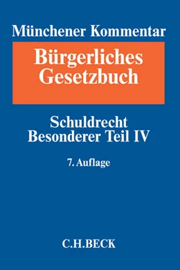Abbildung von Münchener Kommentar zum Bürgerlichen Gesetzbuch: BGB, Band 6: Schuldrecht - Besonderer Teil IV, §§ 705-853, Partnerschaftsgesellschaftsgesetz, Produkthaftungsgesetz | 7. Auflage | 2017 | beck-shop.de