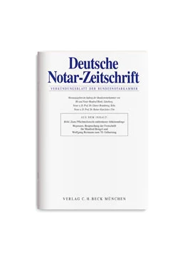 Abbildung von DNotZ • Deutsche Notar-Zeitschrift | 117. Auflage | 2018 | beck-shop.de