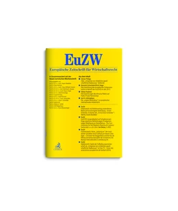 Abbildung von EuZW • Europäische Zeitschrift für Wirtschaftsrecht | 29. Auflage | 2018 | beck-shop.de