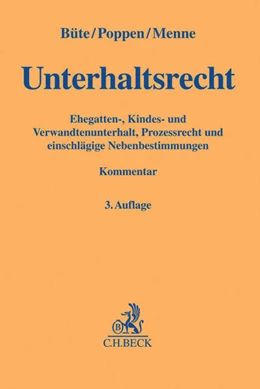 Abbildung von Büte / Poppen | Unterhaltsrecht | 3. Auflage | 2015 | beck-shop.de