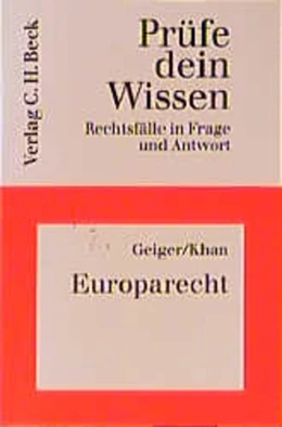 Abbildung von Geiger / Khan | Europarecht | 1. Auflage | 1996 | Band 27 | beck-shop.de