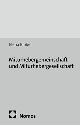 Abbildung von Blobel | Miturhebergemeinschaft und Miturhebergesellschaft | 1. Auflage | 2014 | 68 | beck-shop.de