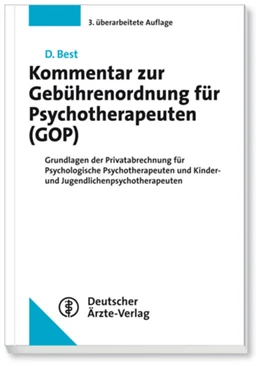 Abbildung von Best | Kommentar zur Gebührenordnung für Psychotherapeuten (GOP) | 3. Auflage | 2015 | beck-shop.de