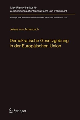 Abbildung von Achenbach | Demokratische Gesetzgebung in der Europäischen Union | 1. Auflage | 2014 | beck-shop.de