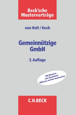 Abbildung von v. Holt / Koch
   
  | Gemeinnützige GmbH | 3. Auflage | 2015 | beck-shop.de