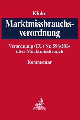 Abbildung von Klöhn | Marktmissbrauchsverordnung: MAR | 1. Auflage | 2018 | beck-shop.de