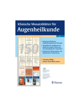 Abbildung von Klinische Monatsblätter für Augenheilkunde | 1. Auflage | 2018 | beck-shop.de