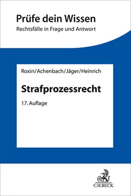 Abbildung von Roxin / Achenbach | Strafprozessrecht | 17. Auflage | 2019 | Band 11 | beck-shop.de