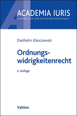 Abbildung von Klesczewski | Ordnungswidrigkeitenrecht | 2. Auflage | 2016 | beck-shop.de