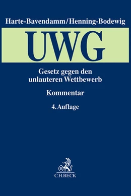 Abbildung von Harte-Bavendamm / Henning-Bodewig | Gesetz gegen den unlauteren Wettbewerb (UWG) | 4. Auflage | 2016 | beck-shop.de