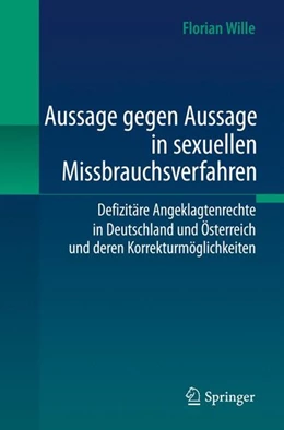 Abbildung von Wille | Aussage gegen Aussage in sexuellen Missbrauchsverfahren | 1. Auflage | 2012 | beck-shop.de