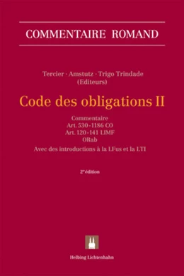 Abbildung von Tercier / Amstutz | Code des obligations II: CO II | 2. Auflage | 2017 | beck-shop.de
