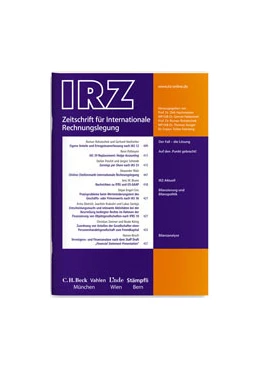 Abbildung von IRZ • Zeitschrift für Internationale Rechnungslegung | 13. Auflage | 2020 | beck-shop.de