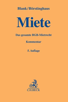 Abbildung von Blank / Börstinghaus | Miete | 5. Auflage | 2017 | beck-shop.de