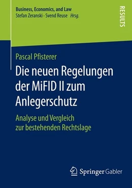 Abbildung von Pfisterer | Die neuen Regelungen der MiFID II zum Anlegerschutz | 1. Auflage | 2015 | beck-shop.de