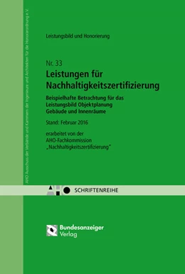 Abbildung von Leistungen für Nachhaltigkeitszertifizierung - Leistungsbild und Honorierung | 1. Auflage | 2016 | 33 | beck-shop.de