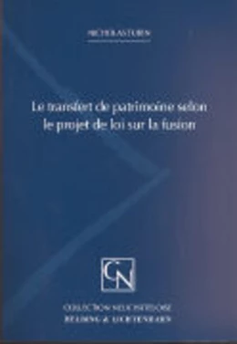 Abbildung von Turin | Le transfert de patrimoine selon le projet de loi sur la fusion | 1. Auflage | 2003 | beck-shop.de