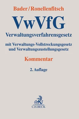 Abbildung von Bader / Ronellenfitsch | Verwaltungsverfahrensgesetz: VwVfG | 2. Auflage | 2016 | beck-shop.de